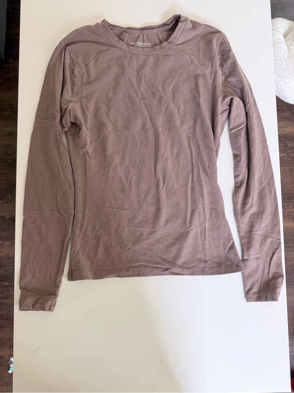 Abercrombie & Fitch Brown Long Sleeve Crew Neck Top Size Small
